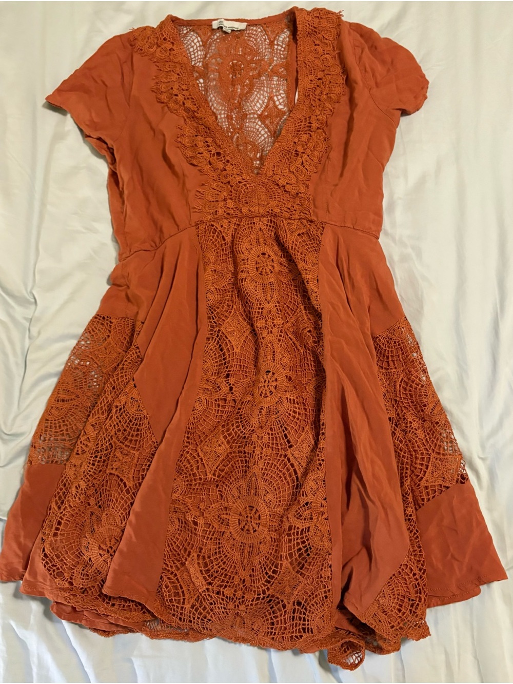 the clothing company Orange Crochet V-Neck Summer Dress